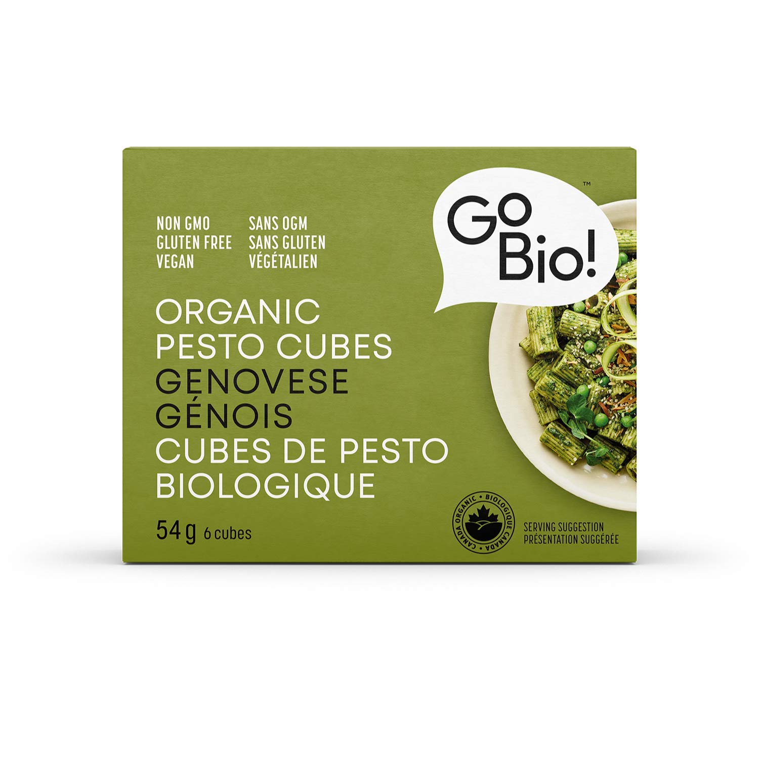 GoBIO! Organic Pesto Genovese Cubes, 54 Grams