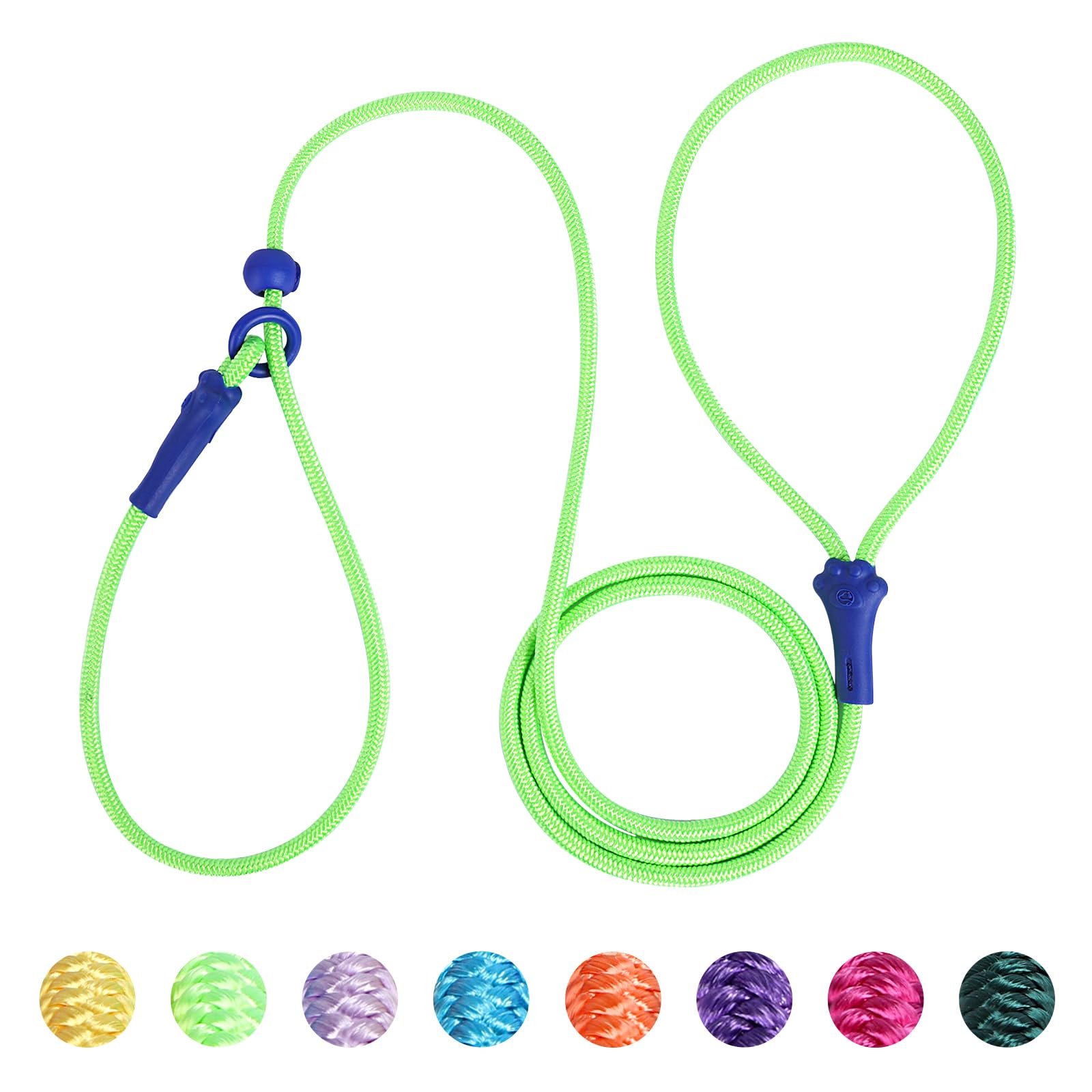 Slip Lead Dog Leash for Small Dogs 6Ft Lightweight Dog Training Leash Slip Leads for Dogs No Pull Dog Leash 8 Colors Classic Puppy Leash Rope Dog Leash
