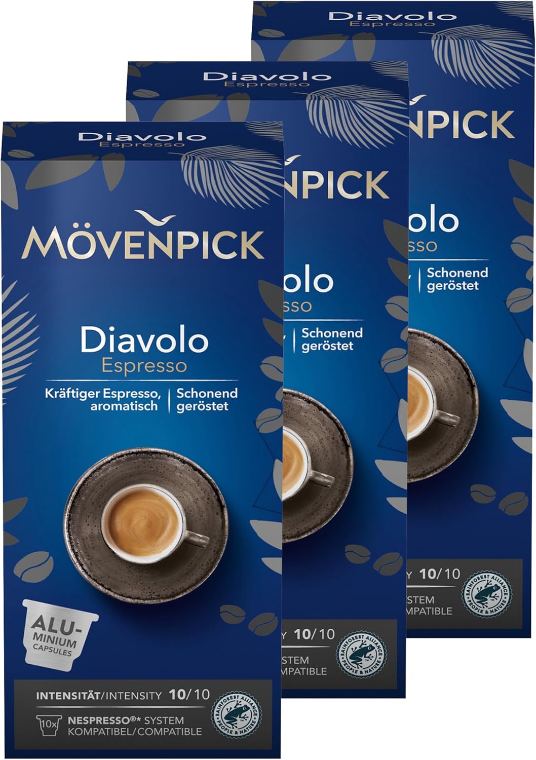 Movenpick Espresso Forte Diavolo Coffee Capsules Compatible With