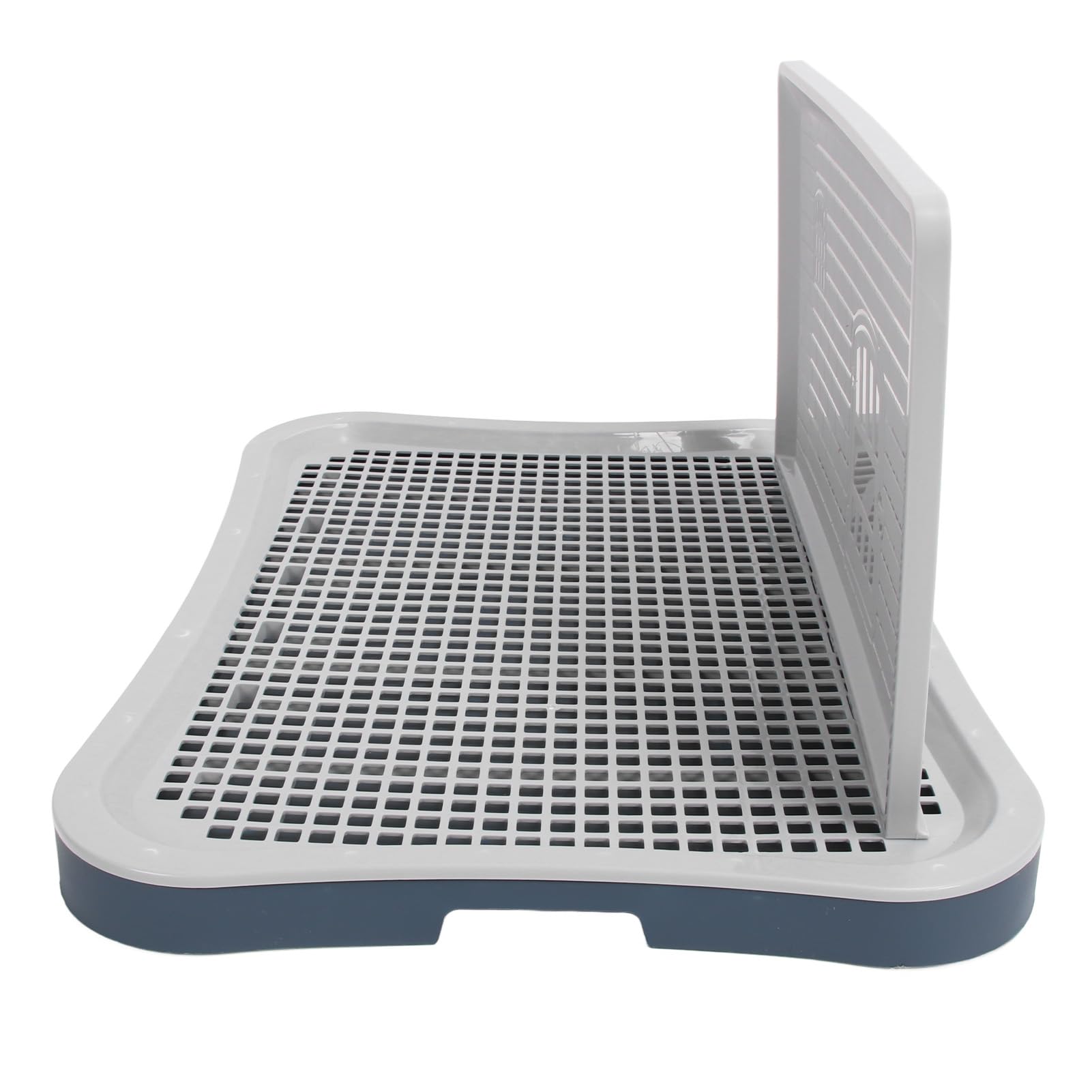 lvifloae Dog Training Potty Removable Portable Puppy Mesh Dog Potty Pet Training Tray with Baffles for Large, Small and Medium Dogs Black (Dark Blue)