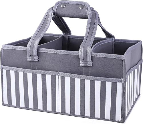 Clearworld Organizador de pañales para bebé, organizador de pañales para cambiador y automóvil, contenedor de almacenamiento portátil para