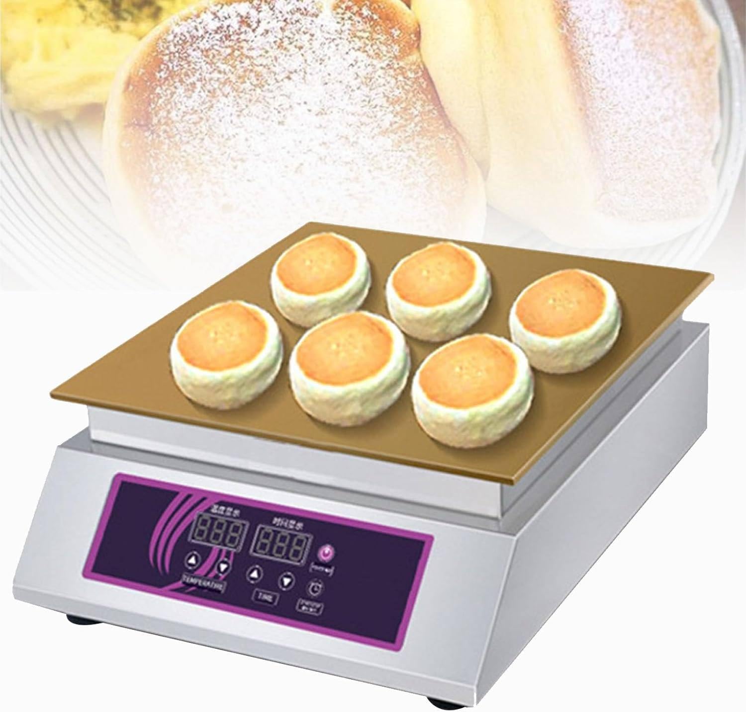 Machine Souffler,Machine Crêpes Soufflée Japonaise,Machine Dorayaki en Cuivre,Machine Souffler Crêpes Dorayaki électrique,A-110V