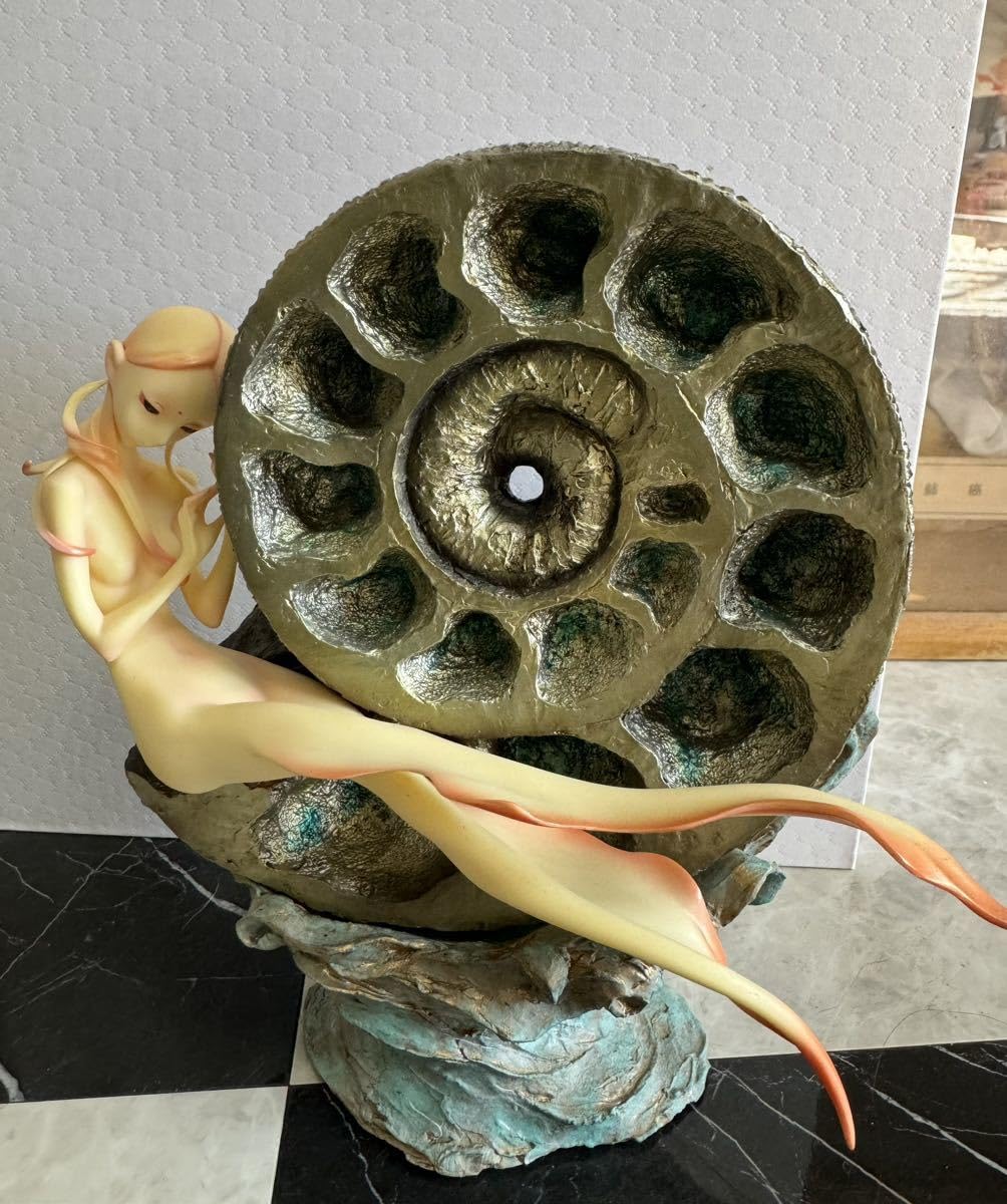 Amazon | 黄鉄鉱化したアンモナイト 植物少女園 塗装済完成品 ガレージ