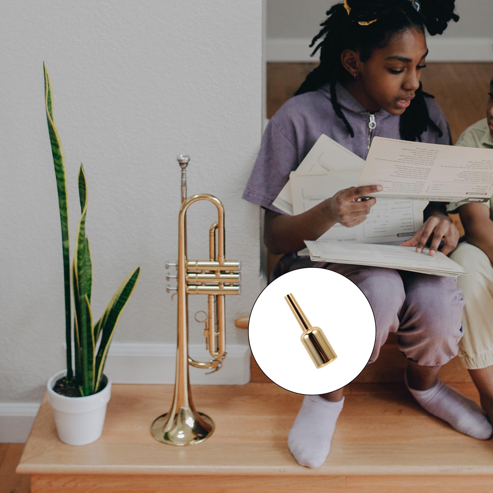 TOYANDONA Becco per Tromba in Placcatura Oro Suono Ricco ed Elegante, Accessorio Professionale per Principianti e Musicisti Esperti