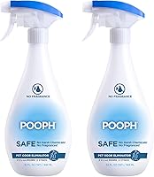 Pooph Pet Odor Eliminator Spray 32oz 2-Pack - Molecular-Level Odor Removal for Dog Cat Urine Poop on Furniture Carpets