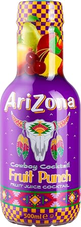 Arizona Tea Mix Bundle - 8 Flavours | Blueberry White Tea, Fruit Punch, Kiwi Strawberry, Watermelon + More | PACK OF 6x500ml MIX 1pc Each - 6 Flavours Boxed Treatz