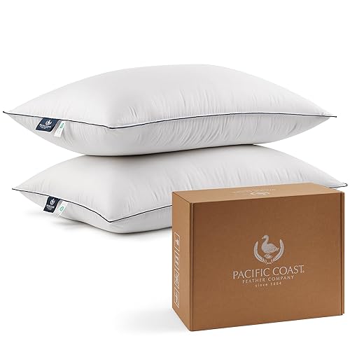 Pacific Coast Bed Pillows for Side and Back Sleepers, Feather