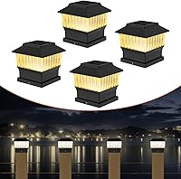 Vista 11 de Luces solares modernas para tapa de poste #2 (se adapta al poste de 4 x 4, nominal 5 x 5), 50 lúmenes con tres opciones de temperatura de color, luz