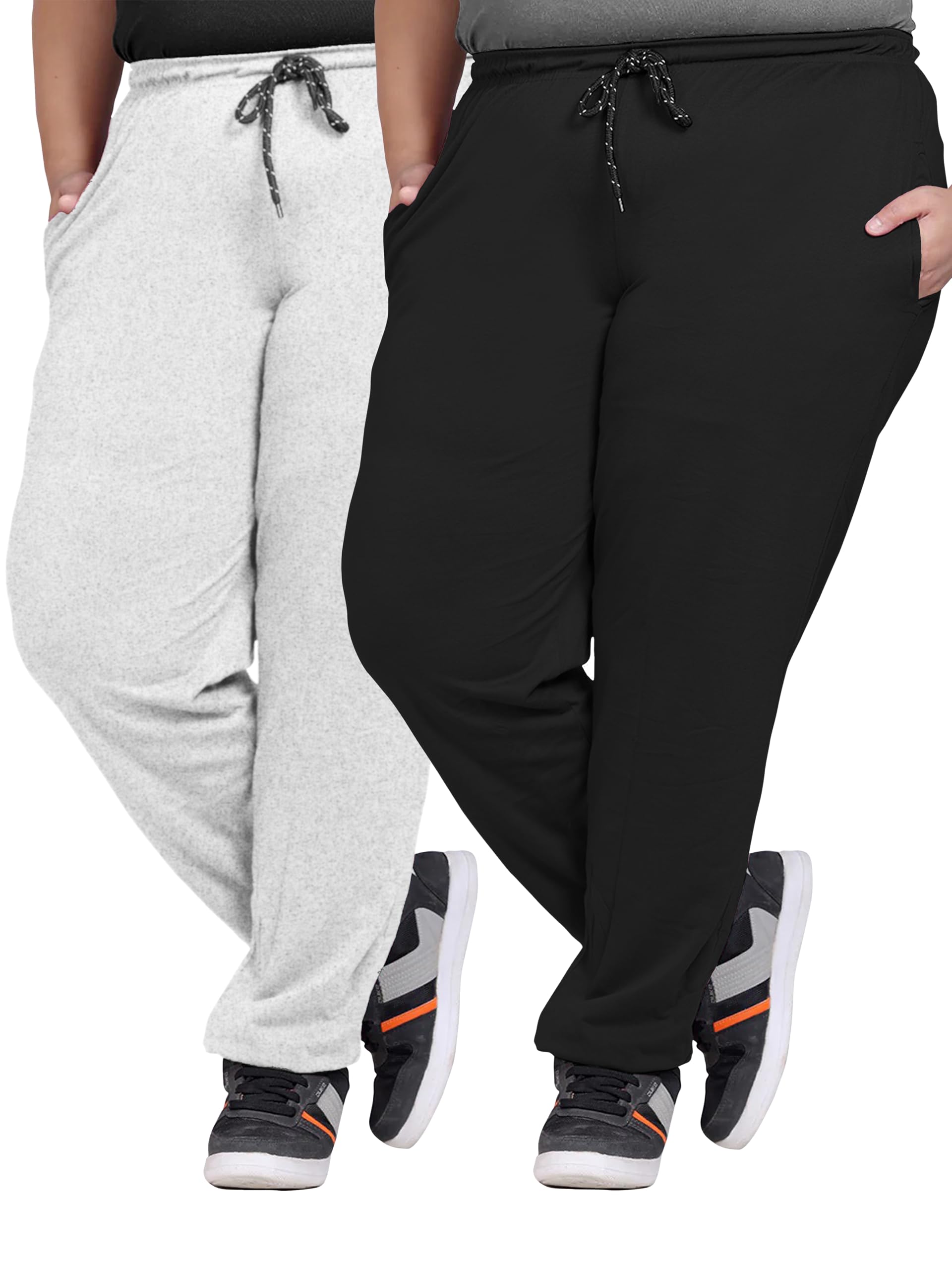 Womens Regular Fit Cotton Track Pants | Casual & Sports Trousers | Plus Size Bottoms for Lounge, Gym & Night Wear | Sizes XL, 2XL, 3XL, 4XL, 5XL-image-32