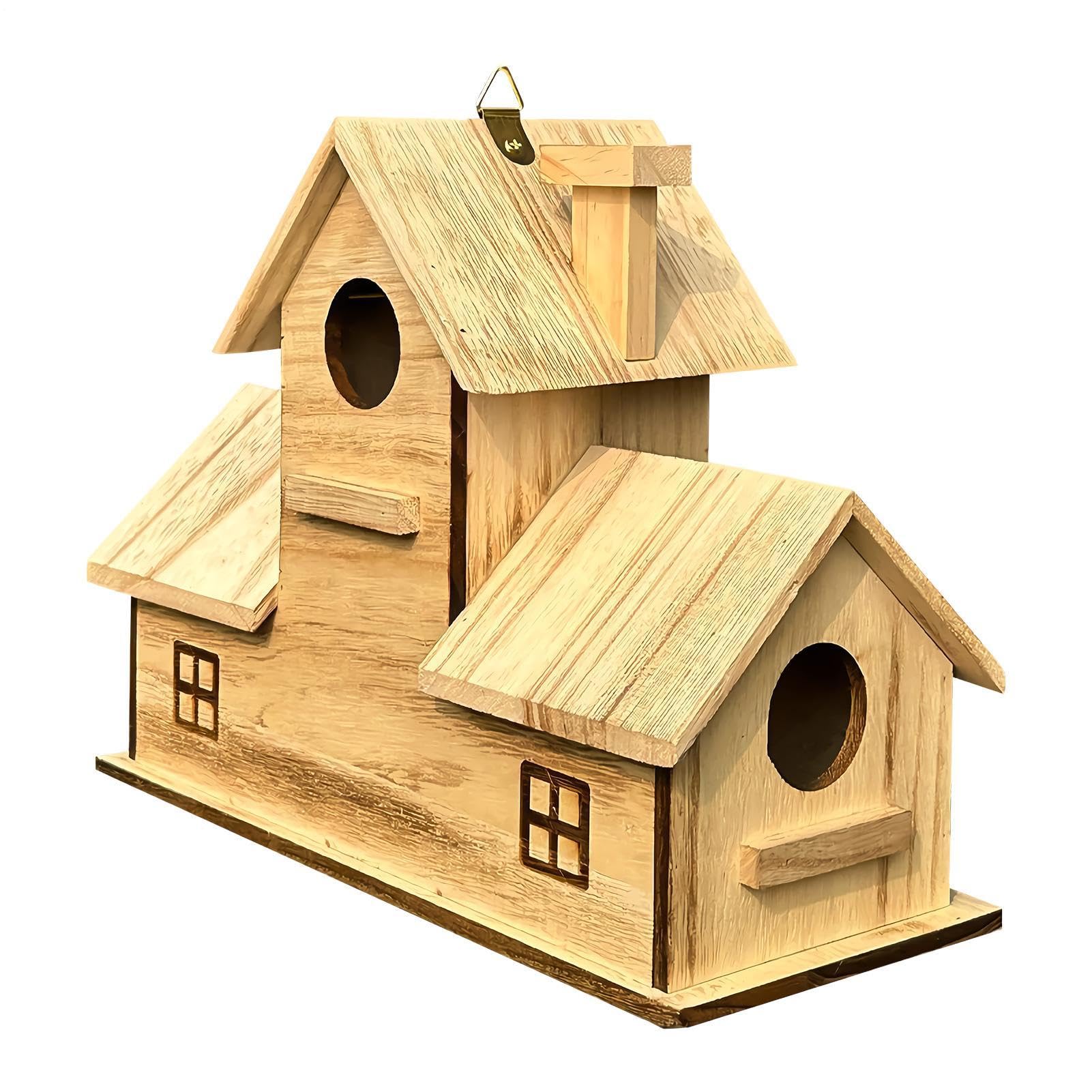 Nichoir à oiseaux en bois suspendu abri pour colibris de jardin
