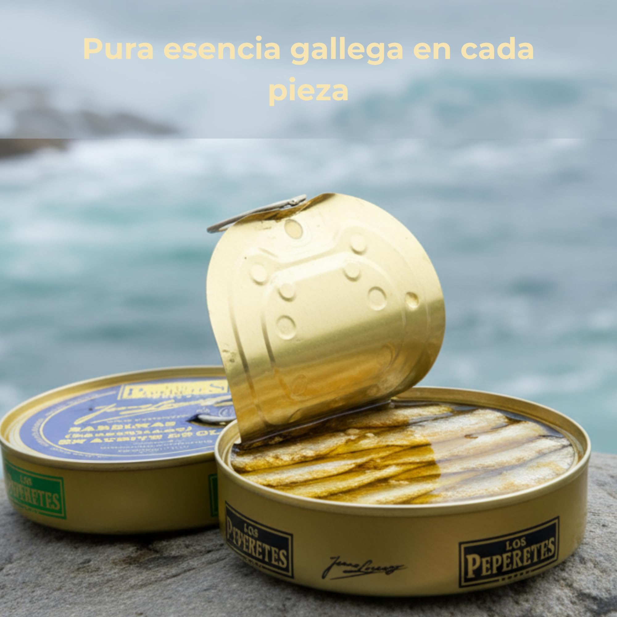 LOS PEPERETES Sardinillas Galiziane in Olio d’Oliva Extravergine 120 g | Piccole Sardine Gourmet | Conserva Artigianale Premium | Pesce Azzurro delle Rías Gallegas