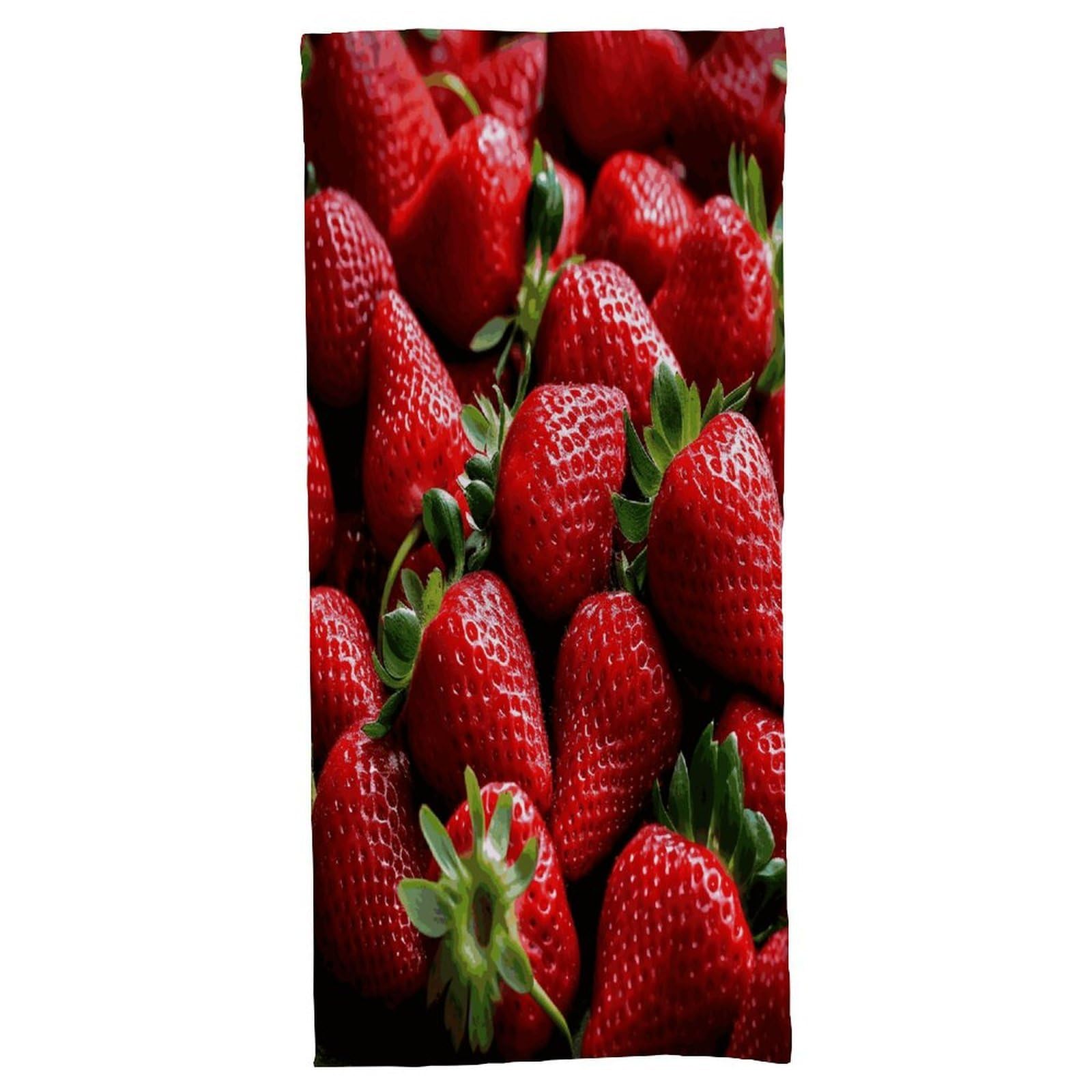 Fekiloot Men's Style Fresh Strawberries Bath Towel Highly Absorbent,Beach Towels For Wo,Pool Towel Bathroom Essential For Beach,Gym,Travel, Camp