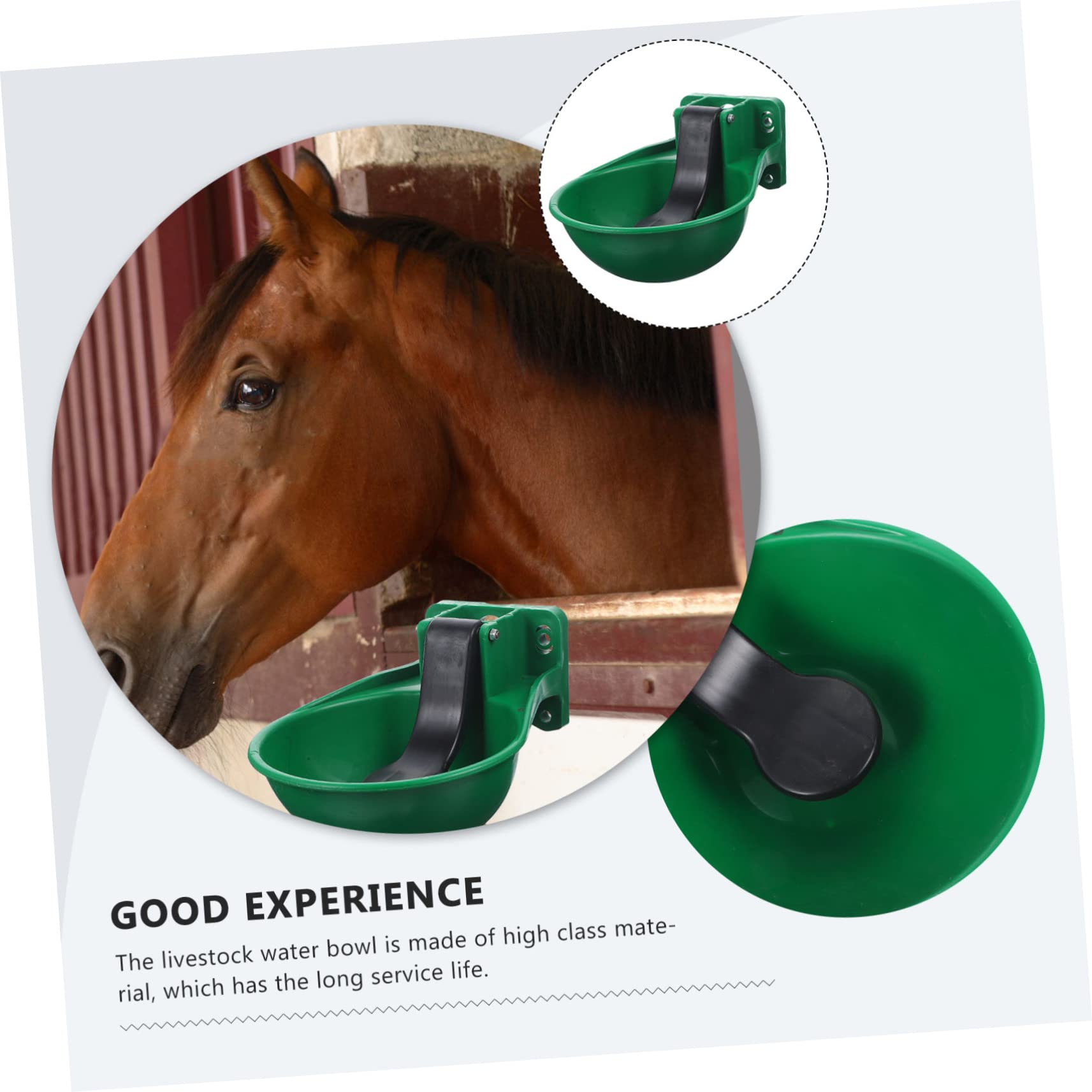 Bebedero Automático y Ahorro de Agua Diseño Anti-salpicaduras para Ganado de Plástico y Hierro para Vacas y Caballos