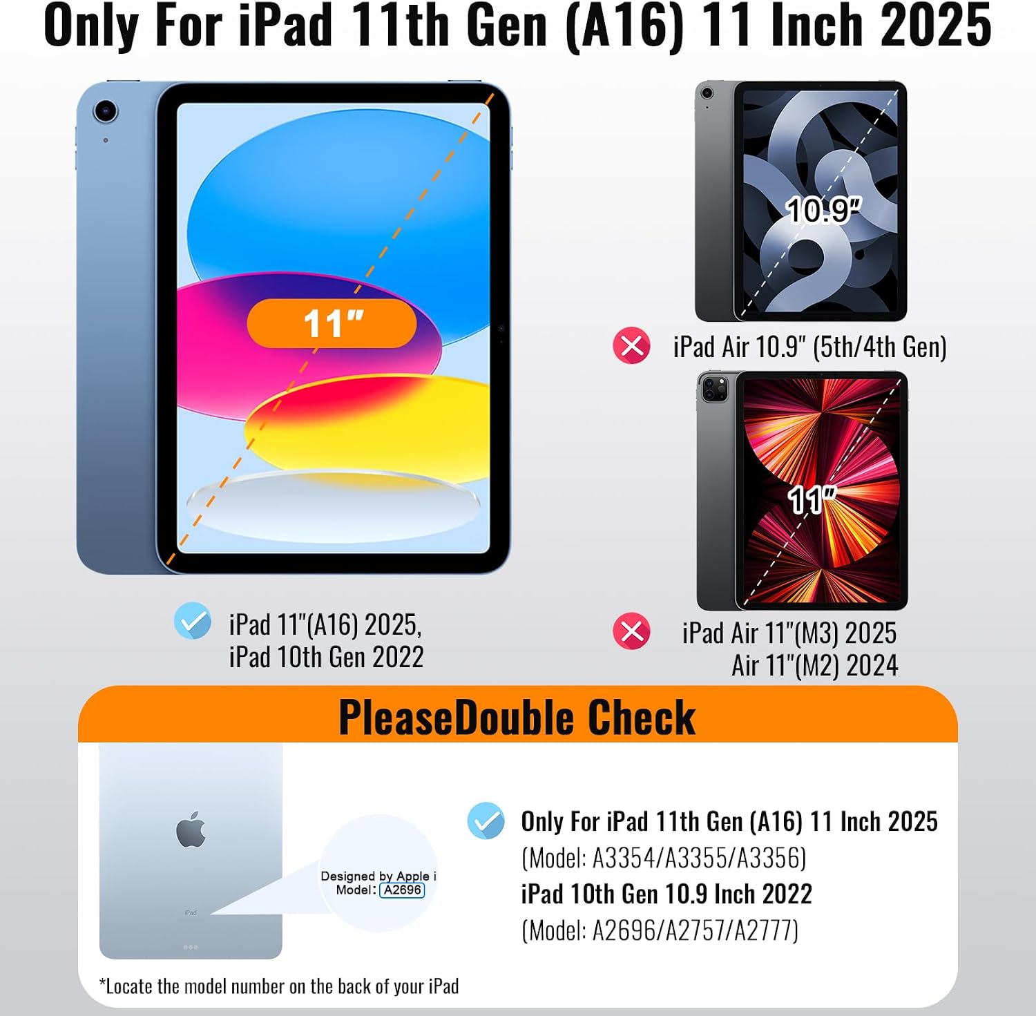 Privacy Screen Protector for iPad 11th A16 2025, Anti-Spy Tempered Glass Film for iPad 10th Generation 10.9 Inch 2022, Private Touch Sensitive HD Clarity Screen Protector for i Pad A16, 1 Pack
