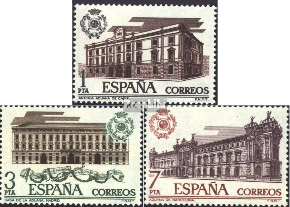 Prophila Collection Espagne 2219-2221 (complète.Edition.) Neuf avec Gomme Originale ** MNH 1976 Bureaux de Douane (Timbres pour Les collectionneurs Prophila Collection Espagne 2219-2221 (complète.Edition.) Neuf avec Gomme Originale ** MNH 1976 Bureaux de Douane (Timbres pour Les collectionneurs