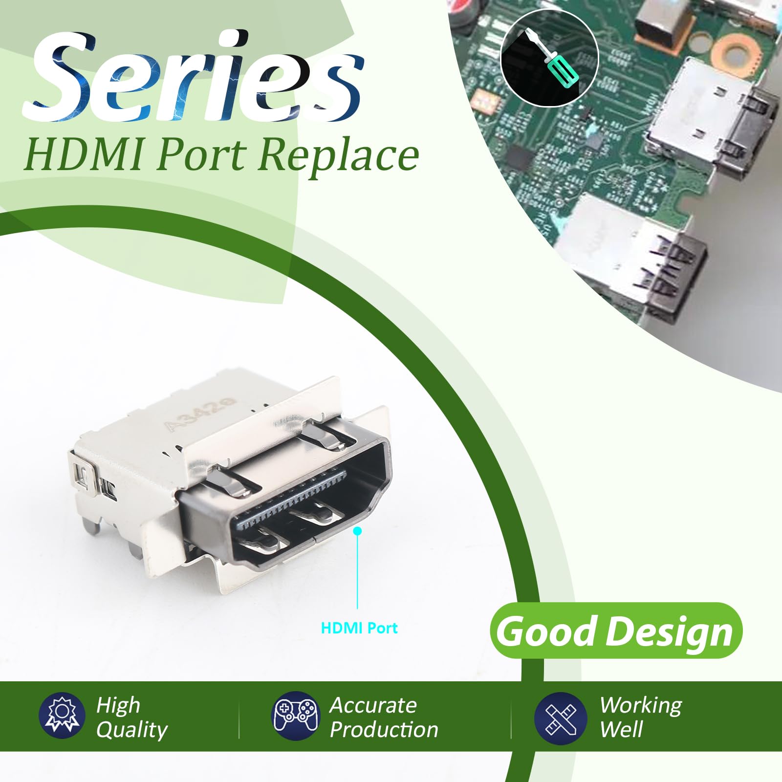 Connecteur D'interface HD De Remplacement, Port Compatible HDMI, Prise Jack Pour Console Xbox S&eacute;rie S/X Pour Xbox One, 5/10 Pi&egrave;ces