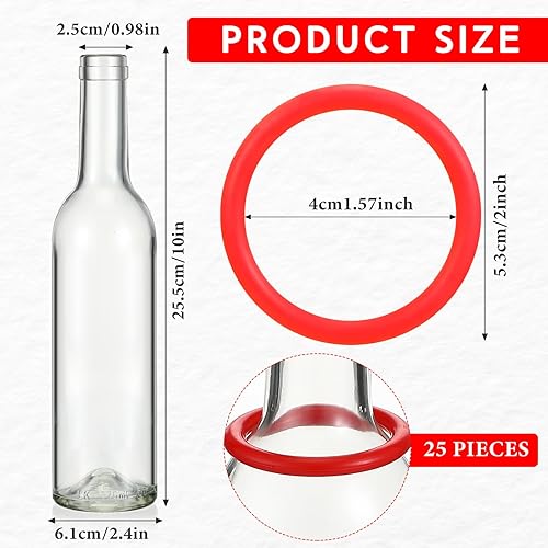 Miniatura 2 de Shappy El juego de lanzamiento de anillos de 31 piezas incluye 25 anillos para lanzamiento de anillos y 6 botellas de vidrio, anillos de plástico,