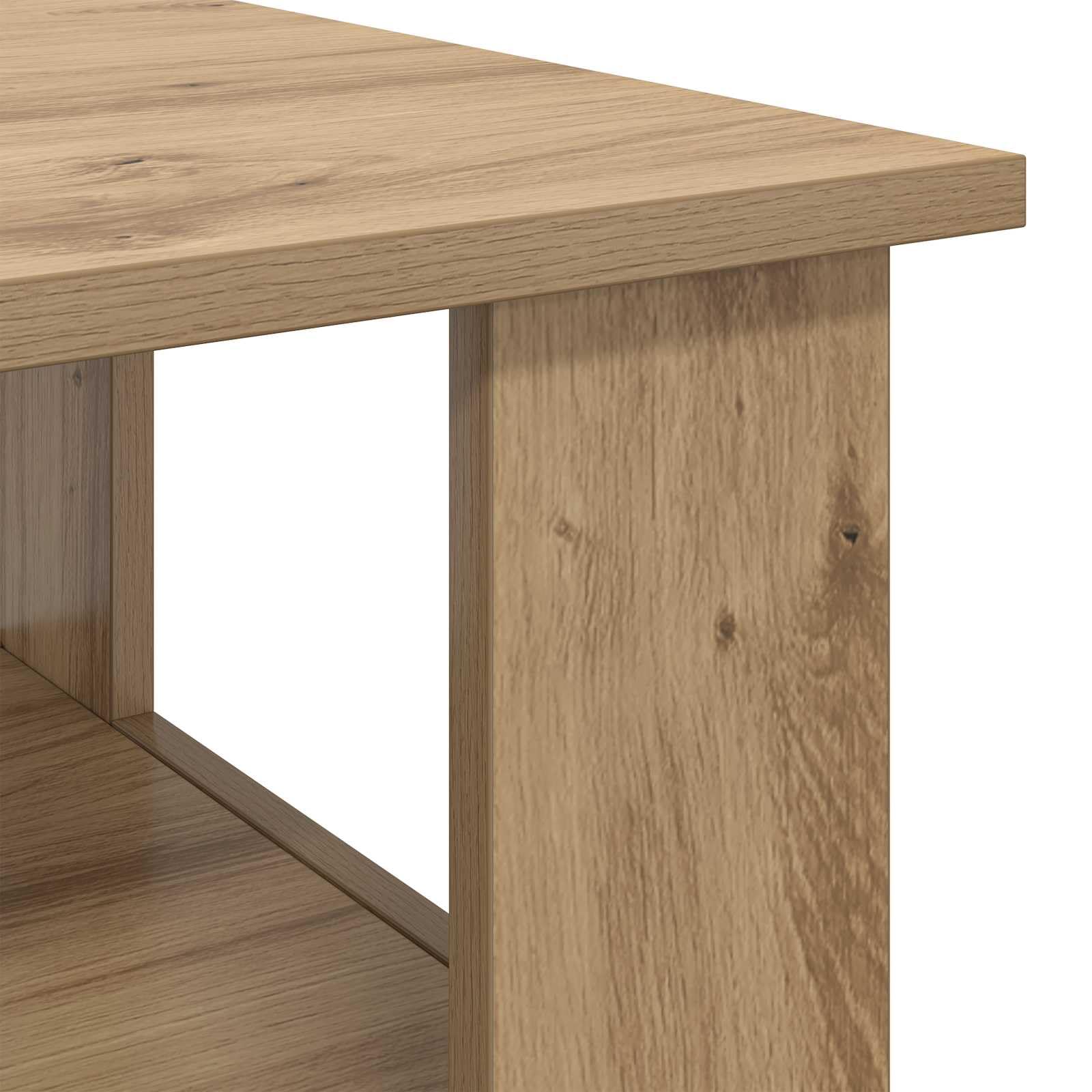 vidaXL Mesa de Café Roble Artisan 90 x 50 x 45 cm Madera de ingeniería