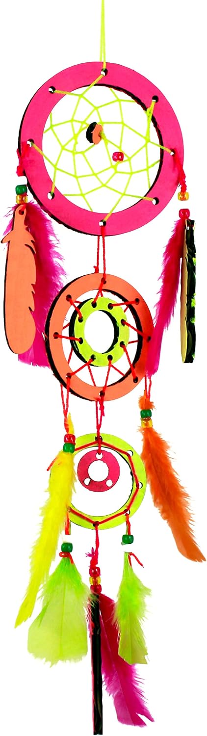 ZUCKER DIY Dream Catcher Kit, Dream Weaver - Neon, 5 Inches, Dreamcatcher Craft Kit, DIY Craft Kit, Home Decor Craft Activity