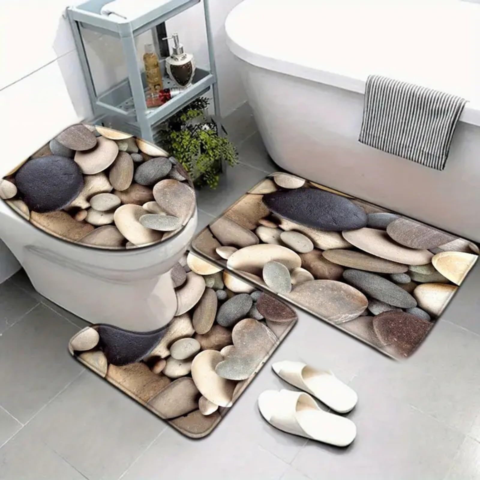 Tapis de bain lavables en machine pour éliminer l'humidité et les sols glissants