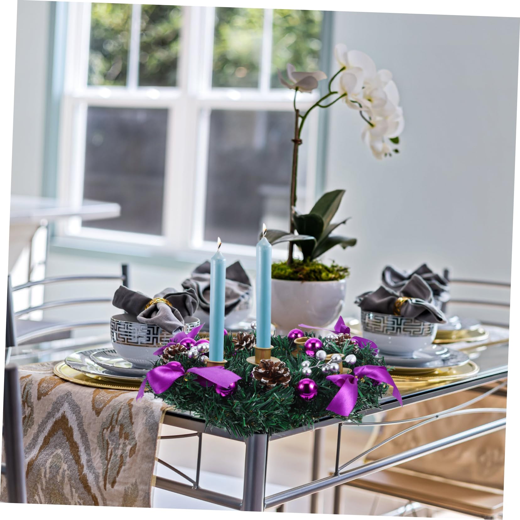 De Candelabro Navideño Candelabro De Adviento con Forma De para Decorar Centros De Mesa Casa Temporada Navideña