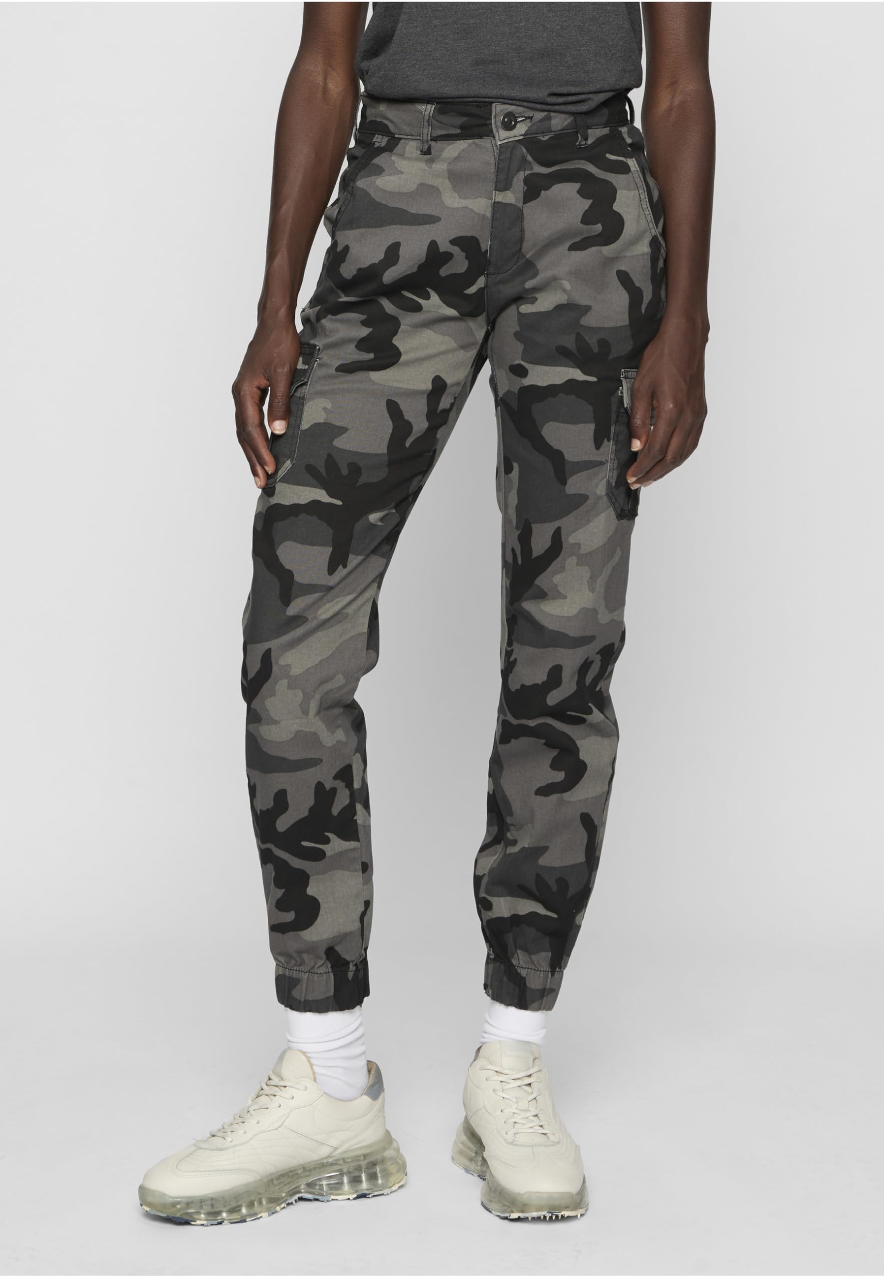 Urban Classics Damen Ladies High Waist Camo Cargo Pants