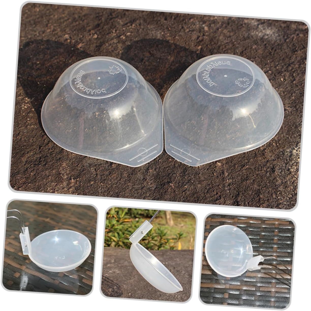 Portable Camping Bowl Set with 4 Pp Plastic Rice Bowls and 4 Soup Spoons, Lightweight Outdoor Camp Utensil Set for Barbecue and Hiking