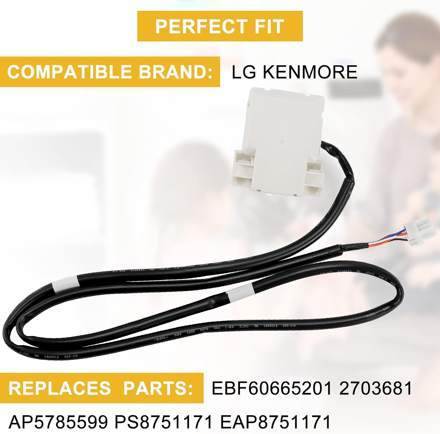 EBF61674802 Lid Lock Switch Assembly,Compatible with L-G and Ken-more Washing Machine -Replace EBF60665201 PS8751171 AP5785599 2703681