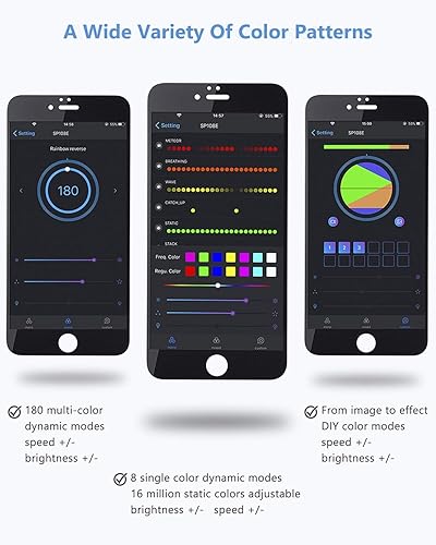 Miniatura 8 de ALITOVE Tira de luz LED RGB direccionable de 32.8 pies WS2811 Dream Color 300 LED con controlador LED WiFi y fuente de alimentación de 12 V 6 A