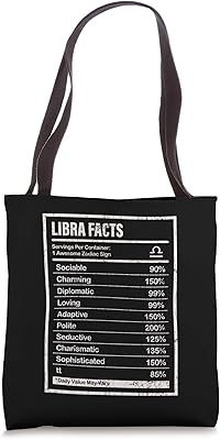 Libra Facts Apparel For Men And Women Funny Zodiac Gift Tote Bag