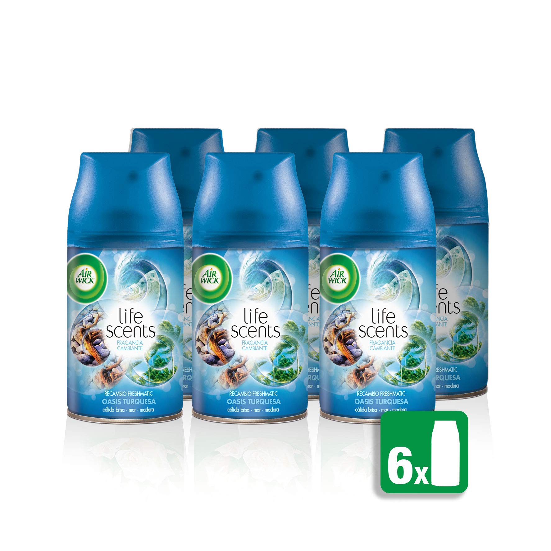 AIR WICK FM RE.LS.OASIS TURQ 6 unidades