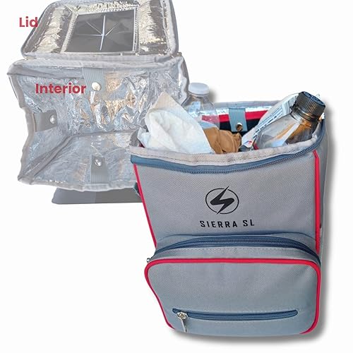 Miniatura 4 de Sierra SL Basurero para automóvil con tapa con cremallera y forro extraíble para SUV, RV, camión, camioneta, barco, bote de basura duradero para