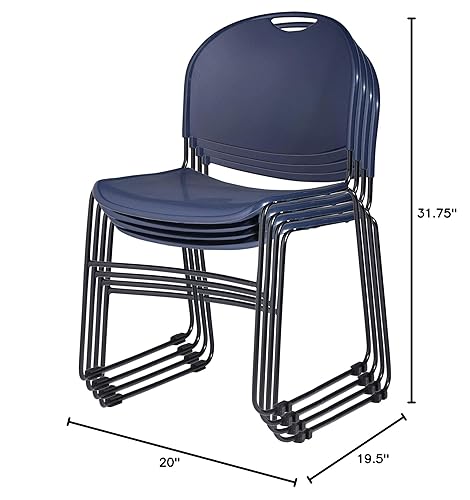 Miniatura 8 de OEF Furnishings Silla apilable de plástico, azul