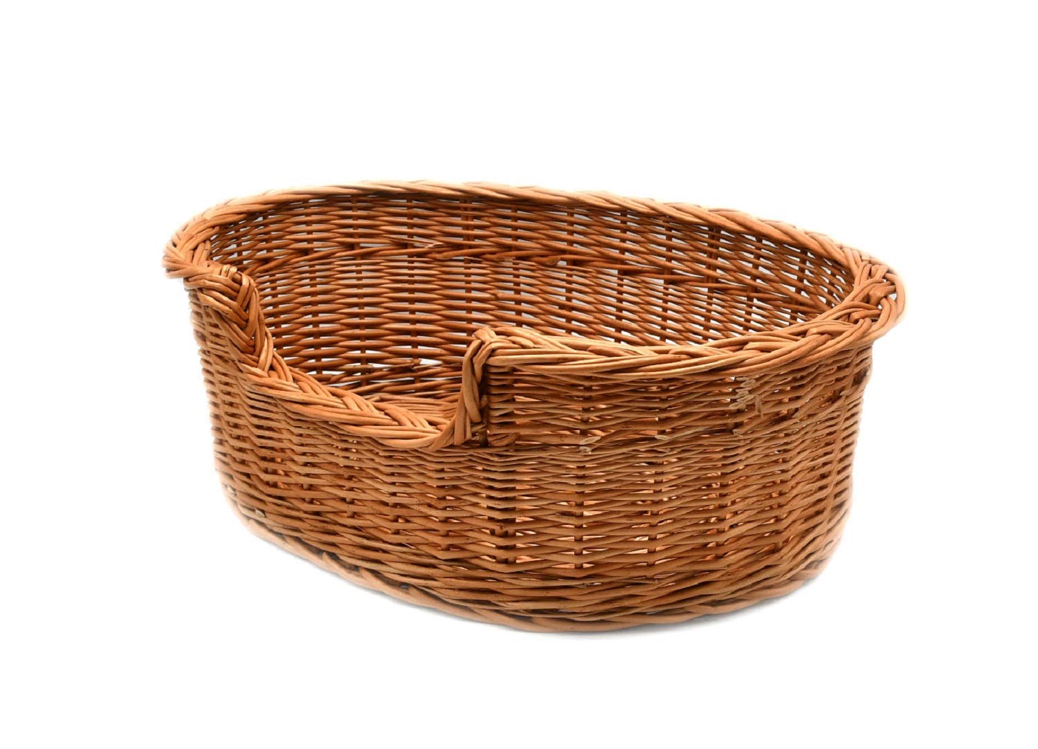 MyBer K5-100-6 Cesta/cama de mimbre para gatos, perros, mascotas (ancho x fondo por alto: 63 cm x 46 cm x 19 cm)