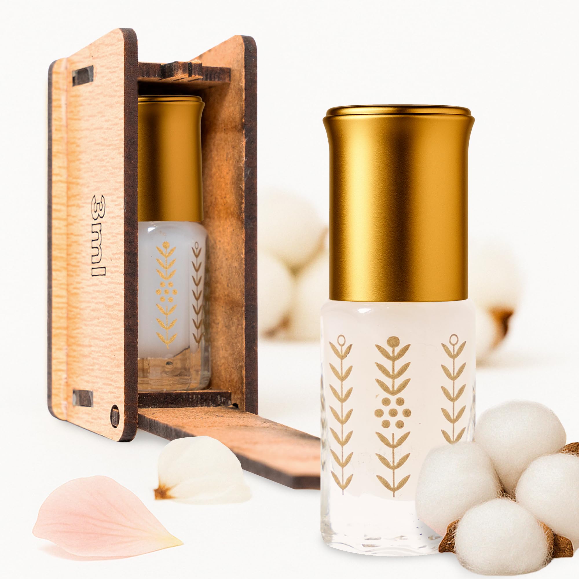 Musk Tahara 3ml | Almizcle Blanco, Aceite Esencial para Purificación después de la Menstruación, Perfume Árabe Mujer, Libre de Alcohol y Apto para Piel Sensible, Textura Cremosa