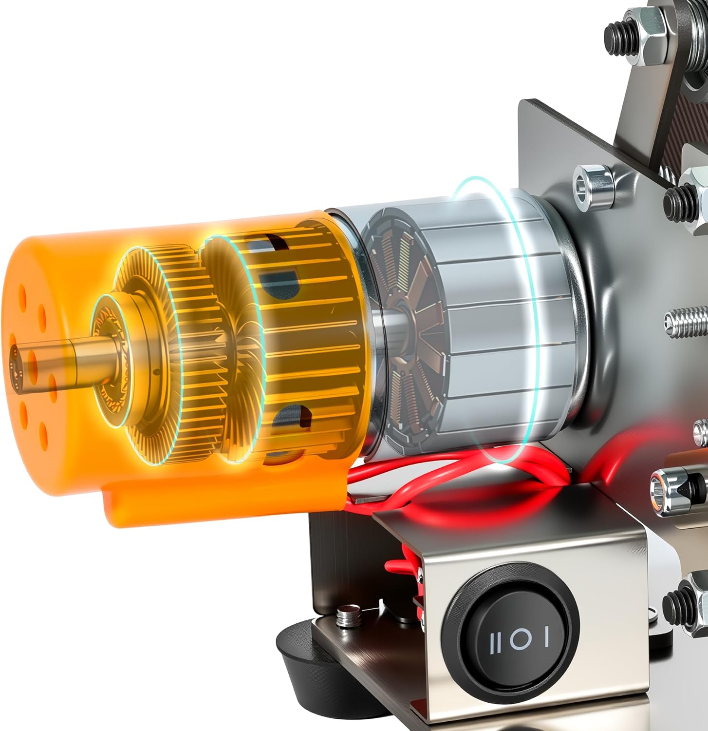 Mini Electric Belt Sander, Tabletop Knife Sharpener, Bench Grinder Polisher Belt Sander Sanding Machine for Woodworking Metal Working 7 Variable Speed 9000RPM