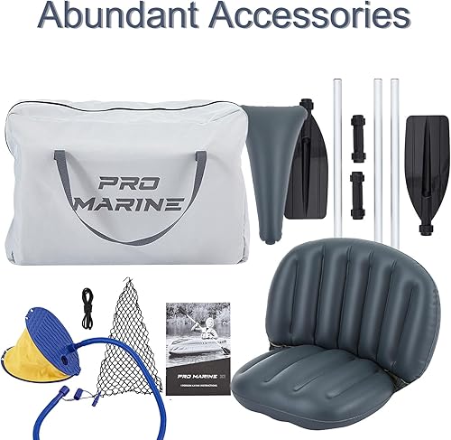 Miniatura 5 de PROMARINE Inflatable Kayak Oar Included Blow Up Kayak Foldable Paddle Boat with Adjustable SeatFoot Pump (1 Person)