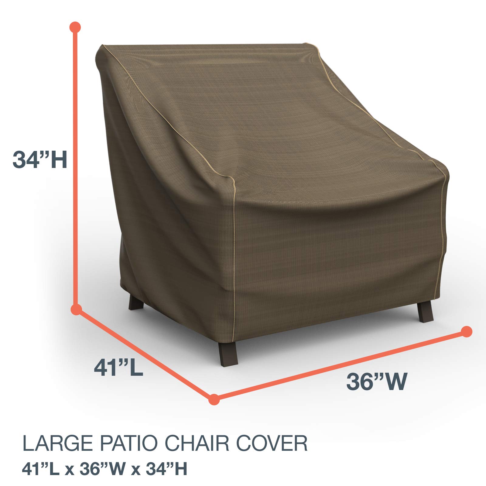 StormBlock™ Platinum Patio Chair Cover, Large (Black and Tan Tweed)