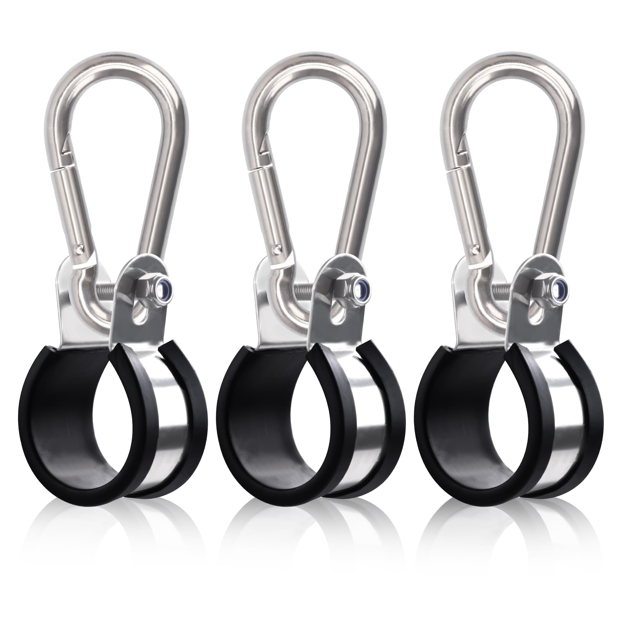 Abrazadera de línea Airpower de acero inoxidable, soporte de suspensión para montaje de montaje de abrazaderas de cojín para manguera de aire de envoltura 3 en uno