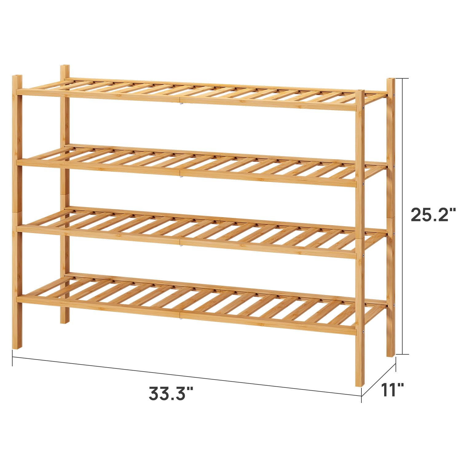 Scarpiera pieghevole in bambù con supporto per ingresso, armadio, camera da letto e corridoio. Naturale. Funzionale. Multifunzionale (color legno, 5 r | Leroy Merlin