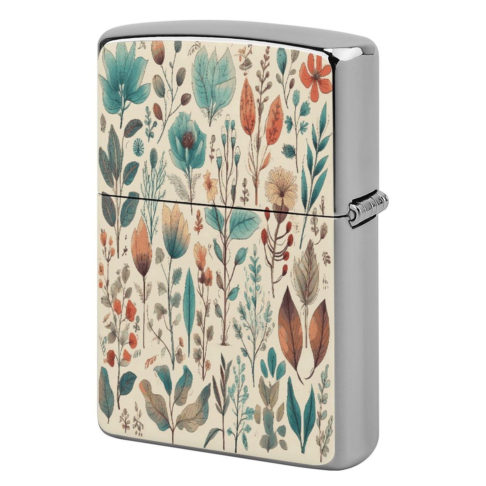Fodpand Style Flowers And Leaves Metal Lighter Case Cover Lighter Sleeve