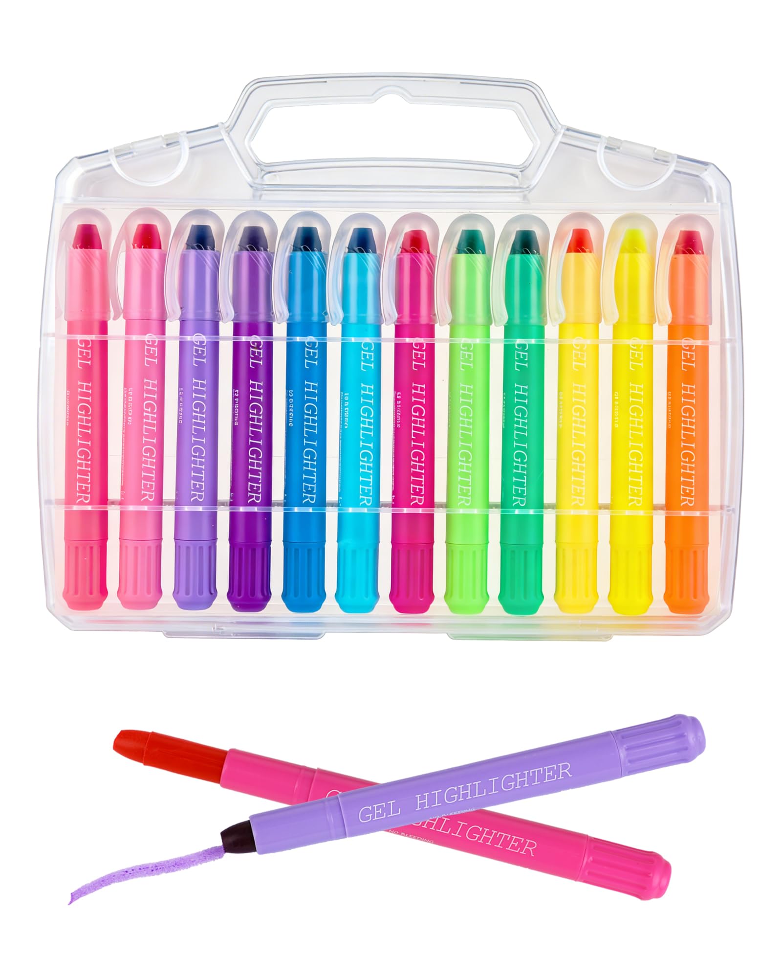 Bibel Textmarker Set 12 Farben – Ungiftige Gel Highlighter, Hochwertig für Bibel-Highlights & Notizen