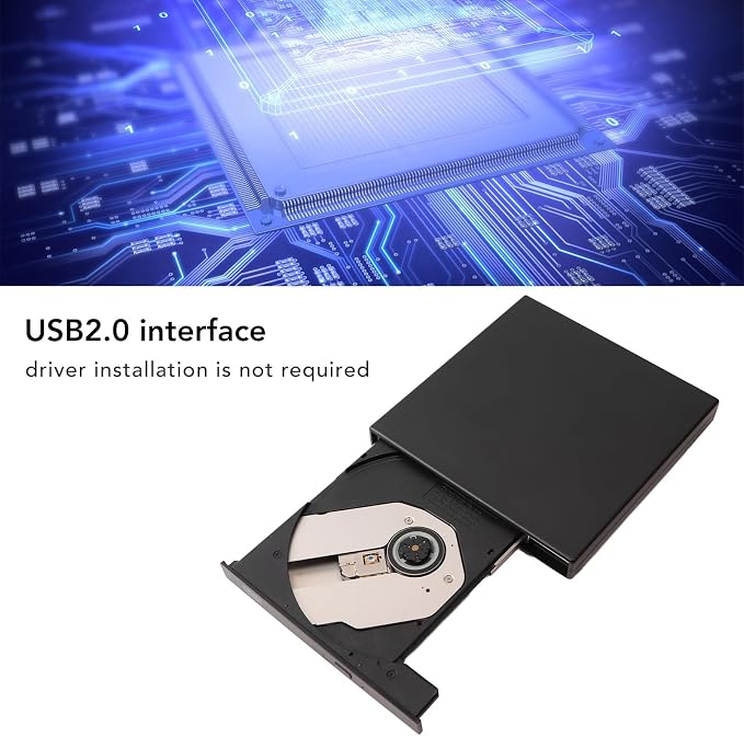 Unidad externa CD RW USB 2.0 portátil para PC miniatura 4