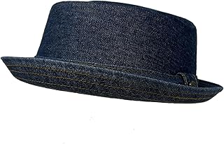 SK Hat shop Men's Everyday Cotton All Season Porkpie Boater Derby Fedora Sun Hat
