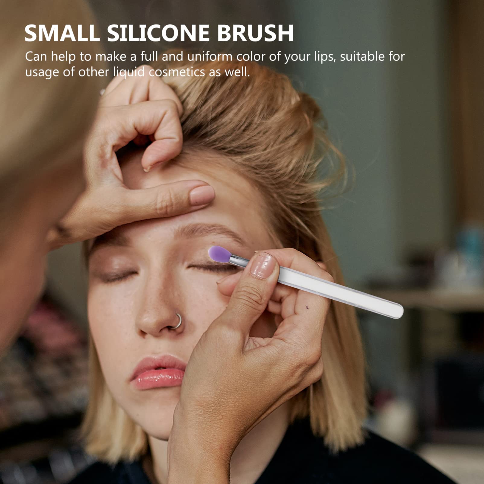LALAFINA 40pezzi Pennelli Applicatori Ombretto e Rossetto Trasparente Con Coperchio Strumenti Make up Pratici Per Uso Professionale e Personale Facili Da Trasportare
