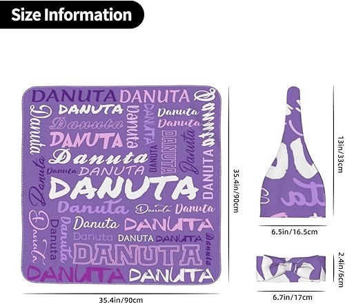 Miniatura 5 de Huuytuu Juego de manta personalizada para bebé con diadema acogedora y sombrero para niñas y niños recién nacidos, manta personalizada con nombre de