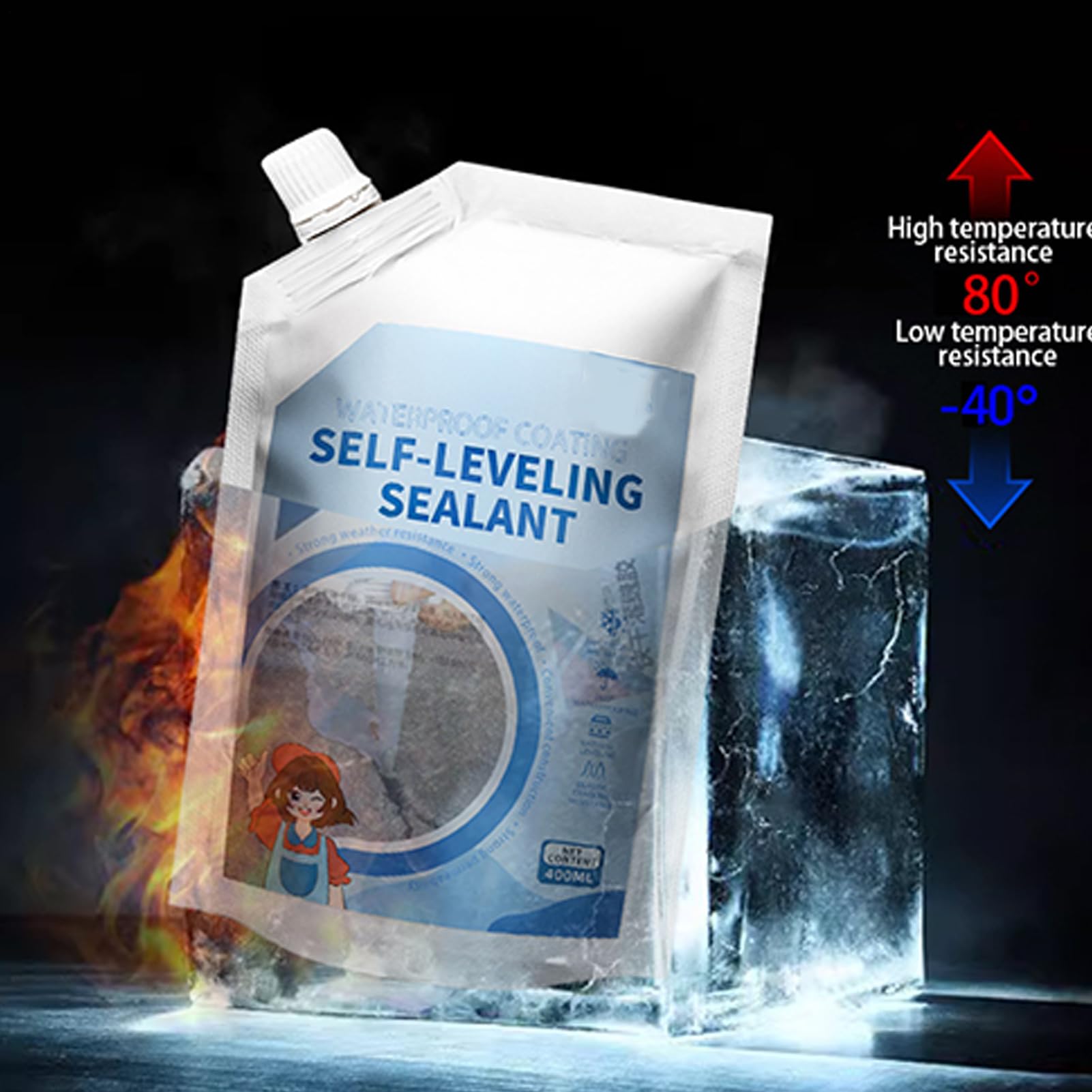 Sigillante Per Cemento - Riempitivo Autolivellante per Fessure e Fori | Prodotto Impermeabile Penetrante Per Fessure Di Calcestruzzo 400 ml Per Pavimento, Piscina, Bagno, Seminterrato, Terrazza,