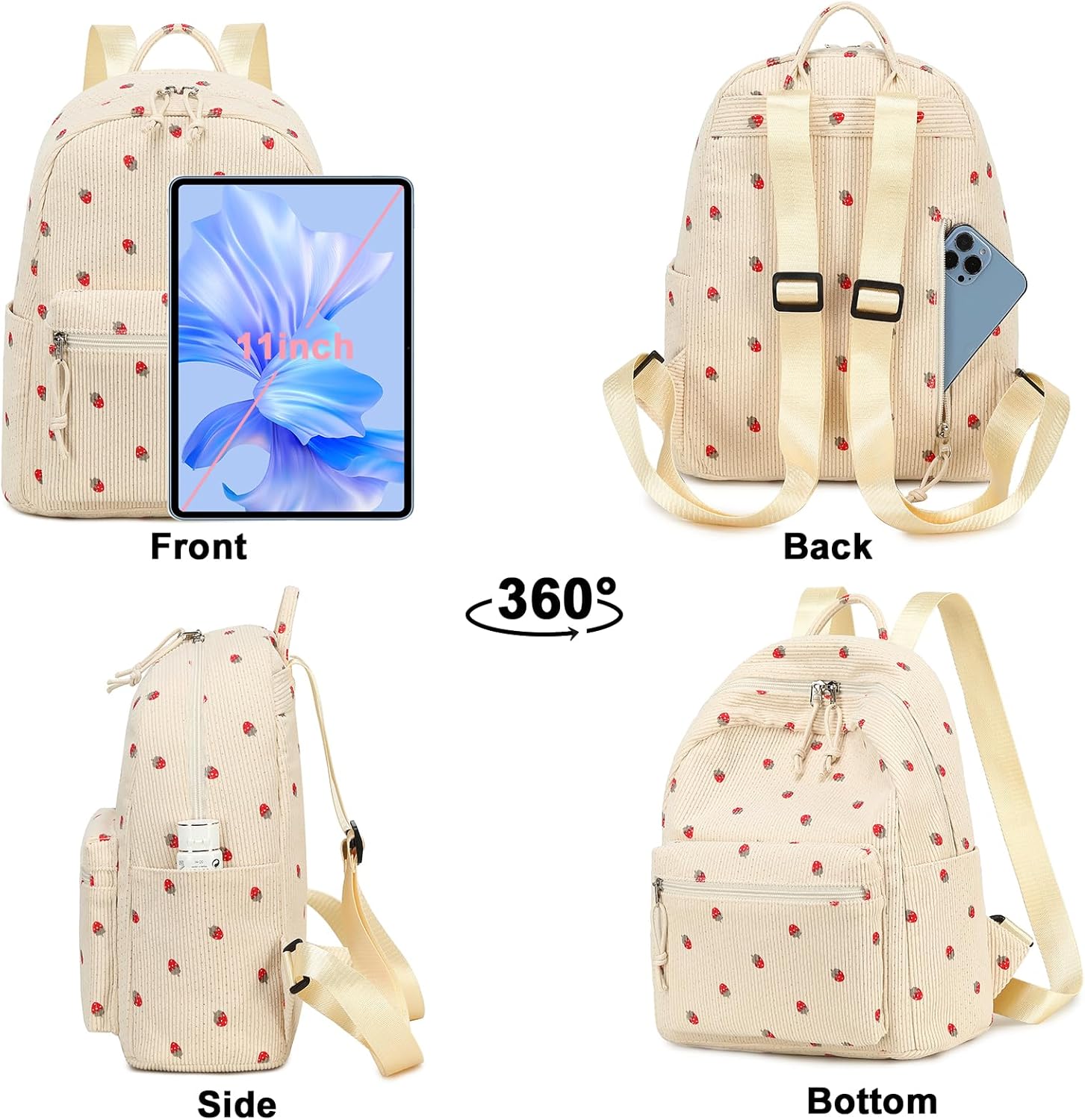 Bluboon Mini Backpack for Toddler Girls Cute School Bookbag with Adjustable Straps Lightweight Daycare Purse for Kids Kawaii Travel Backpack for Women - Image 8