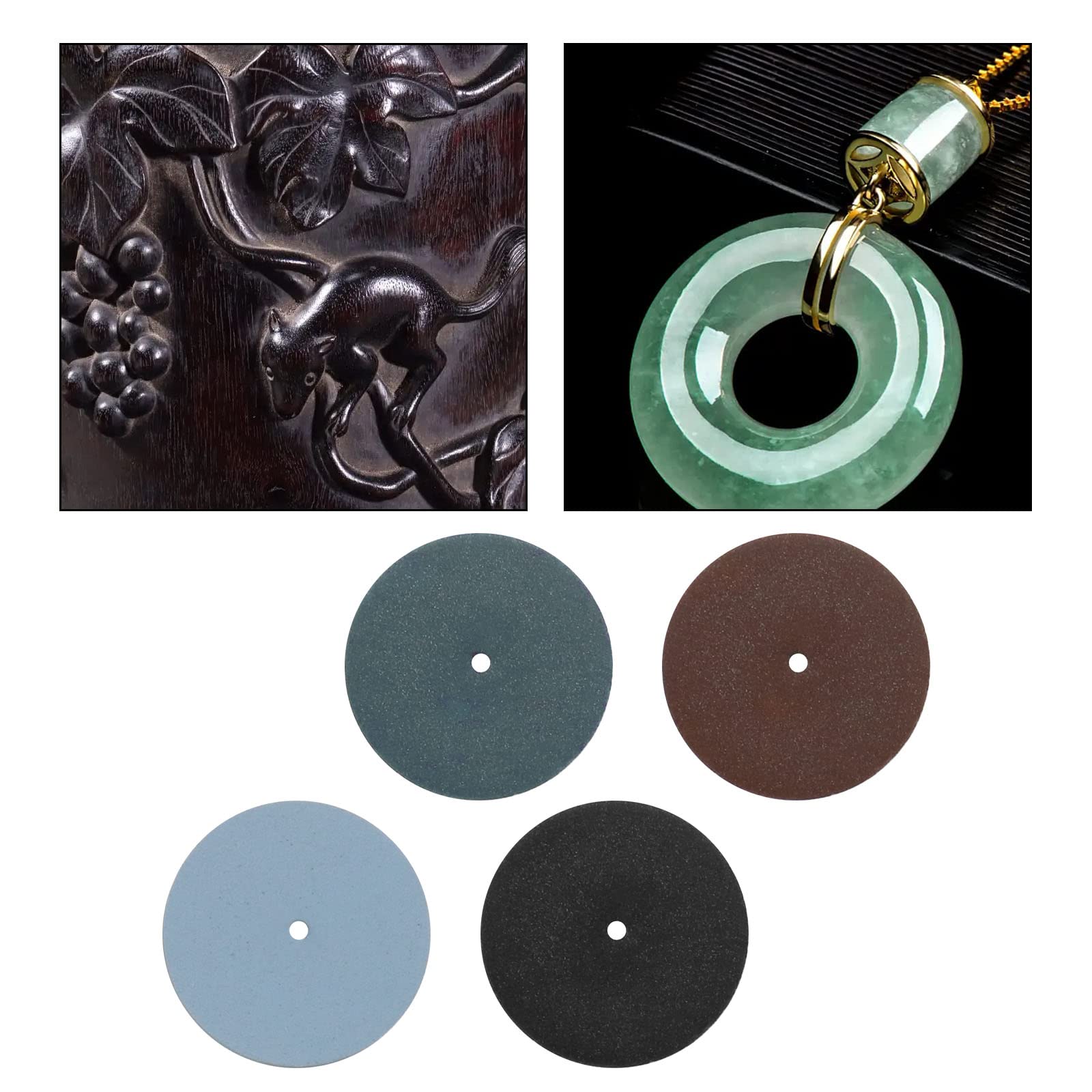 EMSea Set di 46 ruote di lucidatura, 20 ruote di lucidatura in gomma di silicone, 20 particelle di lucidatura e 6 aste di mandrino per fabbricazione di gioielli lavorazione del legno
