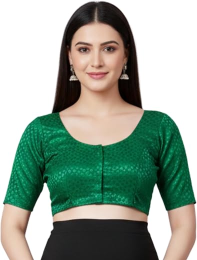 DUMMY SHAPE Maternity Dresses for Women Cotton | Feeding Saree Blouse with Dual YKK Nursing Zippers for Pre &amp; Post Pregnan...